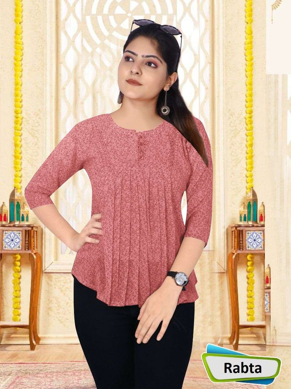 RABTA BY FF LATEST DESIGNER STYLISH CASUAL WEAR GEORGETTE WESTERN TOPS