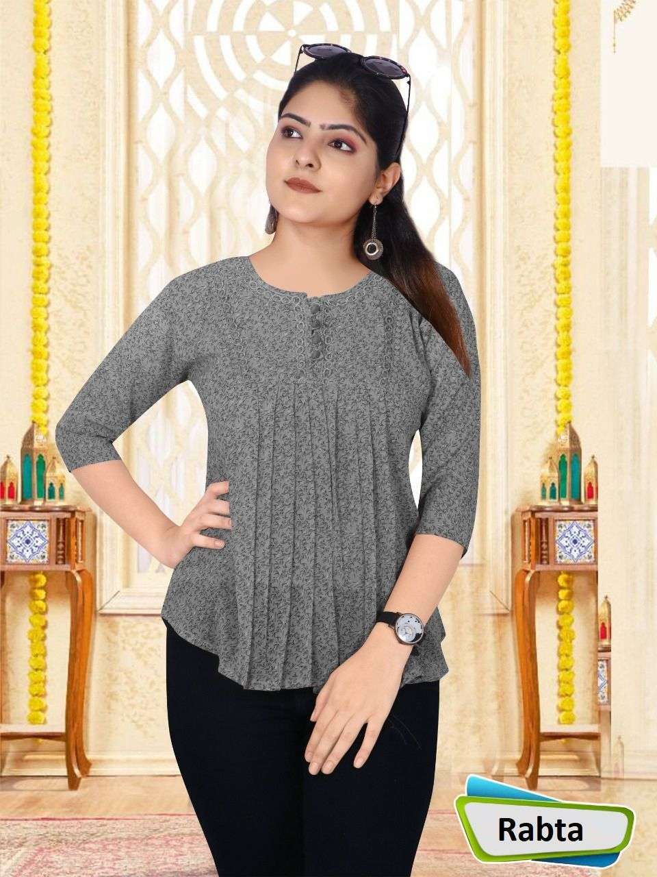 RABTA BY DESIGNER STYLISH CASUAL WEAR GEORGETTE WESTERN TOPS