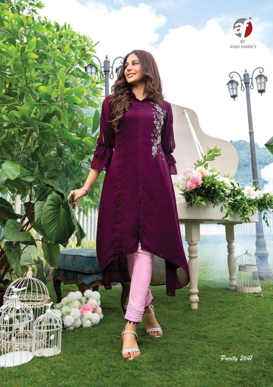 Buy Parmmraa Designer Georgette Kurti with Plazzo Set For Girl's and Women  (Navy Blue) Online at Best Prices in India - JioMart.