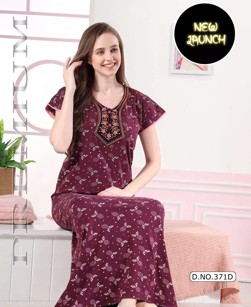 Buy online Tie Knot Detail Printed Night Gown from sleepwear for Women by  Be You for ₹939 at 37% off | 2024 Limeroad.com