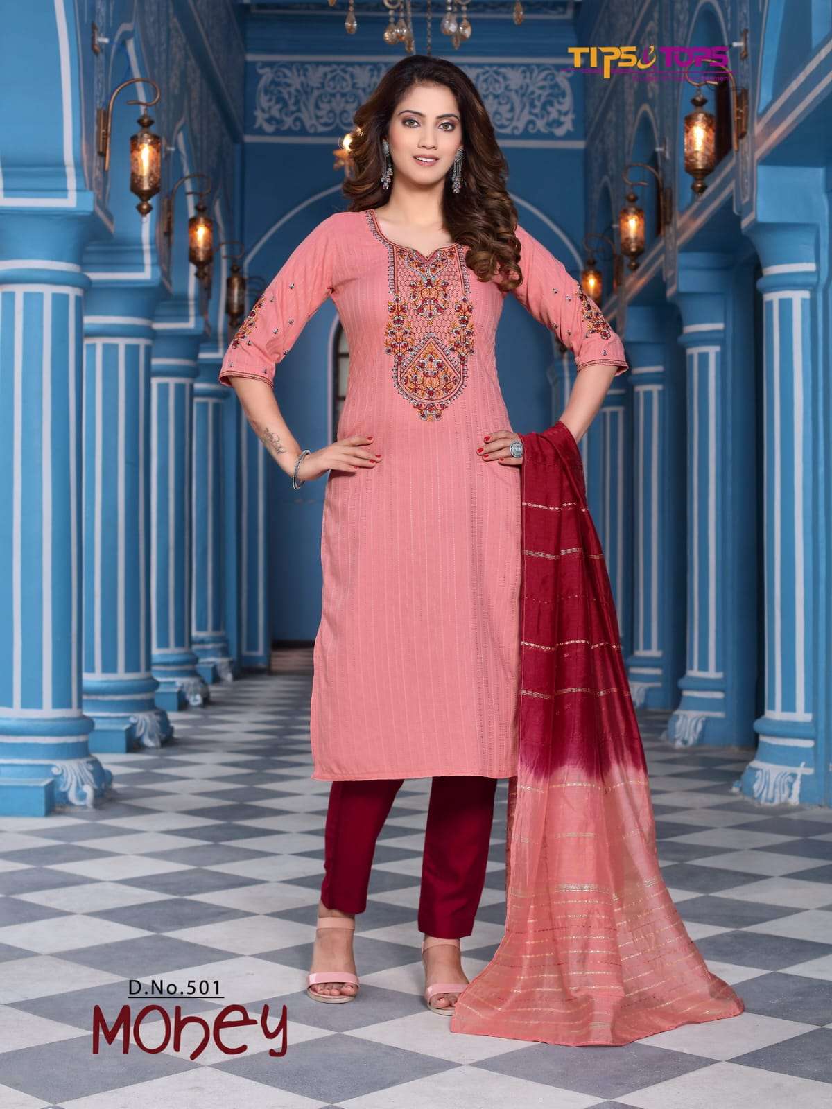 MOHEY VOL 5 BY TIPS TOPS 501 TO 506 SERIES VISCOSE CHINON STITCHED DRESSES