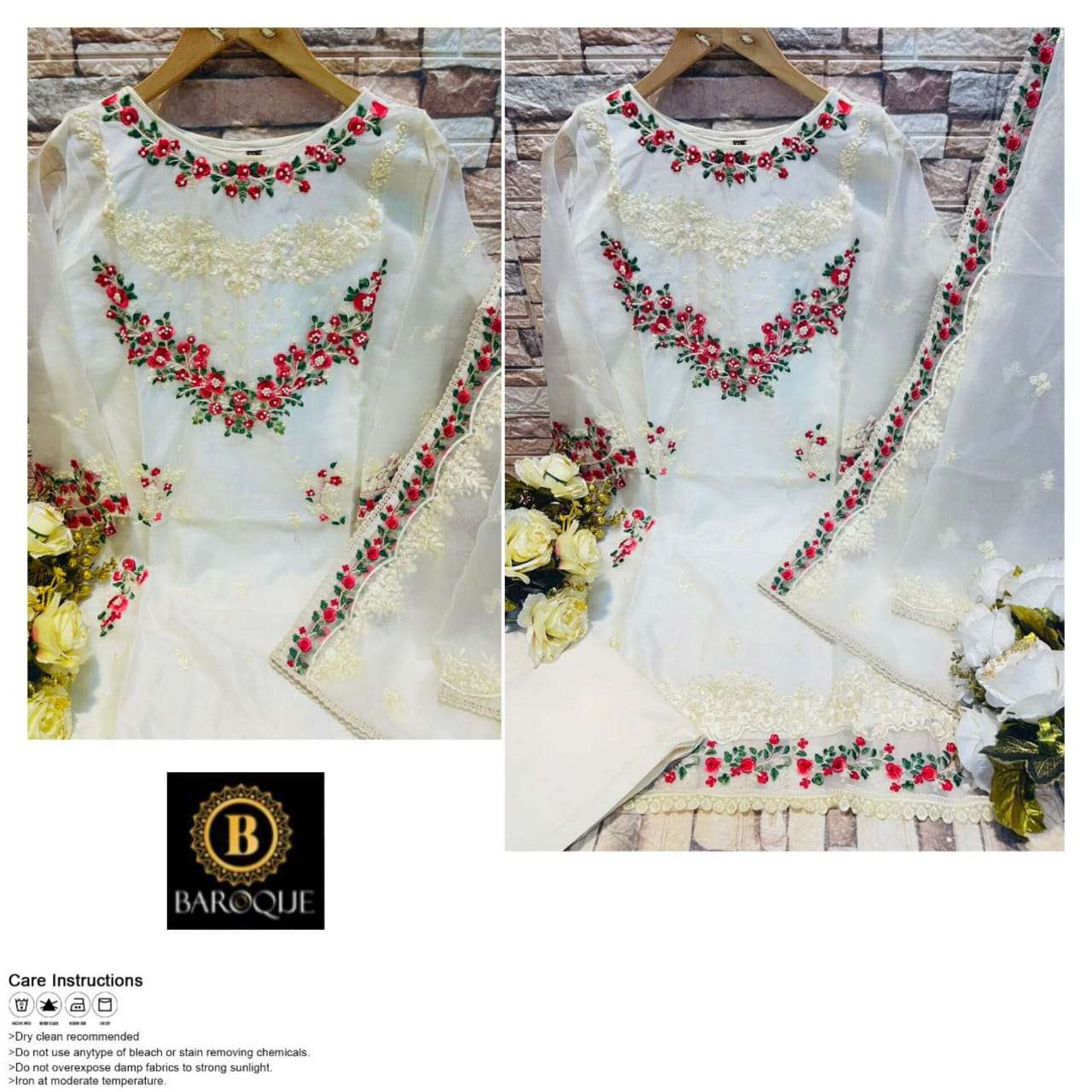 Ribbon work dresses pakistani store