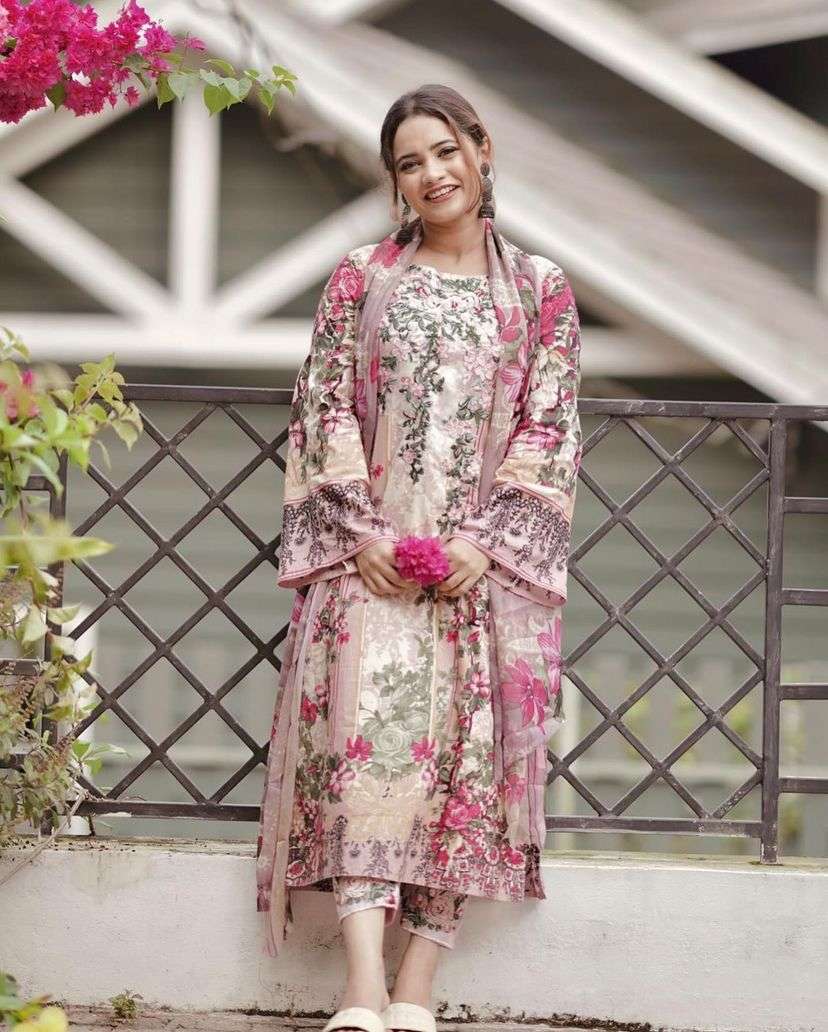 Blue Pakistani Suit Dress Material For Wedding Wear