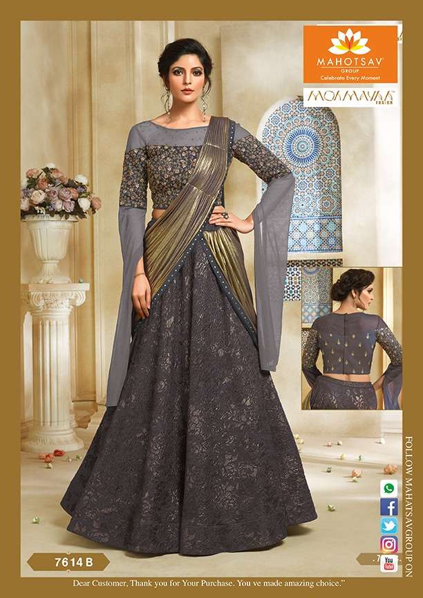 MOHMAYA SALE COLLECTION BY MAHOTSAV IMPORTED HEAVY WORK CROP TOP LEHENGAS