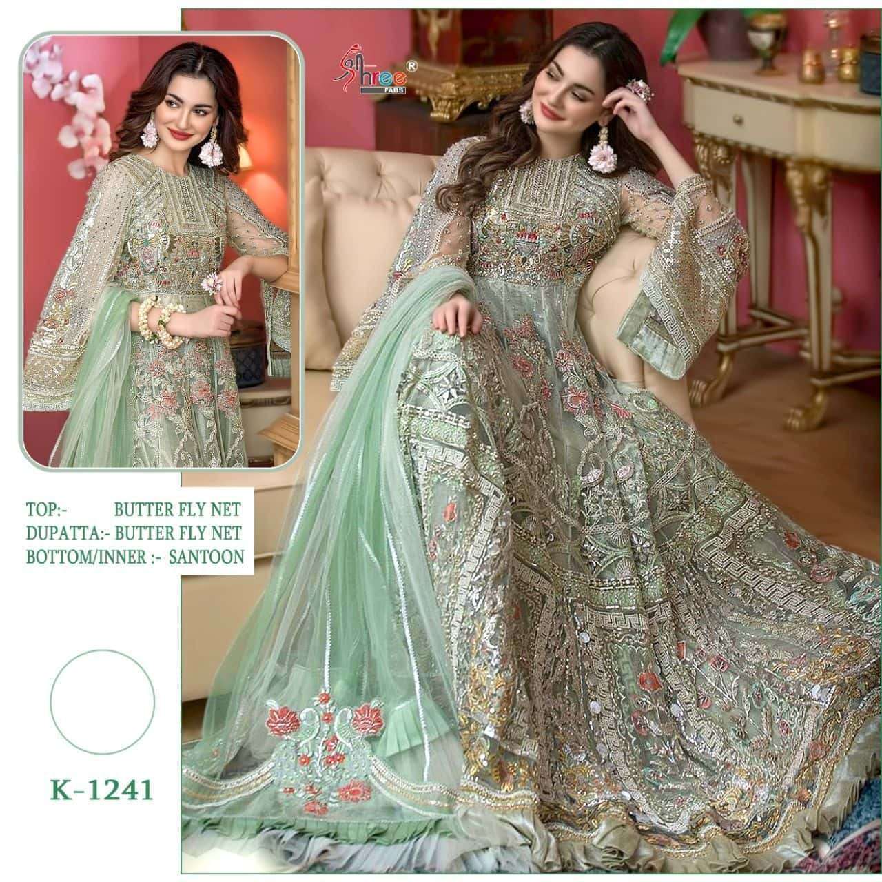 Grey Embroidered Cowl Sleeves Net Gown – Megha and Jigar