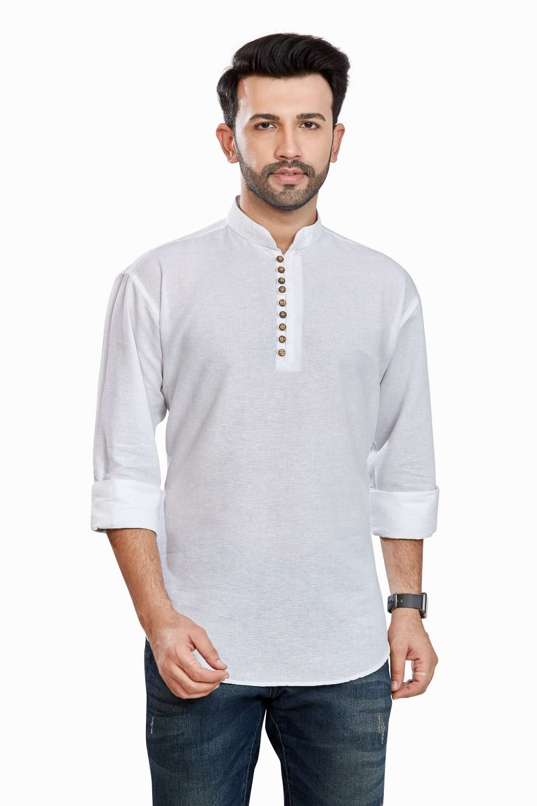 Pista Mens Kurta Payjama set, Fancy Button| Mens Indian wedding wear K –  Vara Vastram