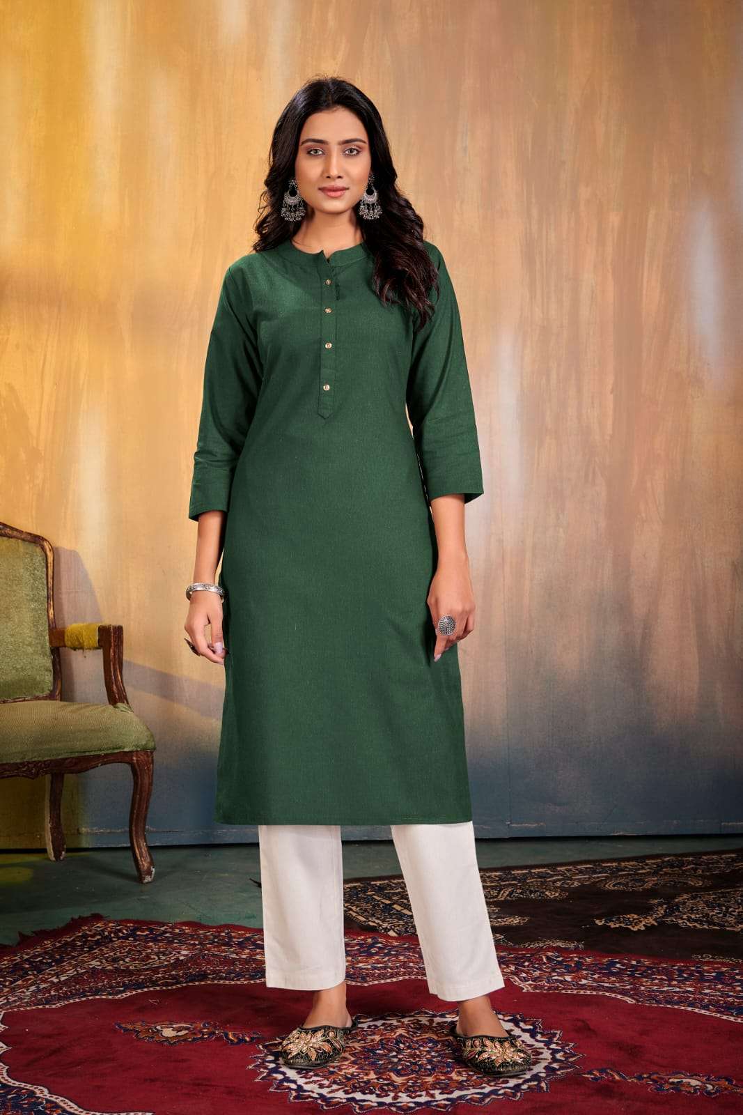 Suvesh new dhamaka design heavy cotton slub Kurti pants set size set combo Kurtis  design wholesale rate