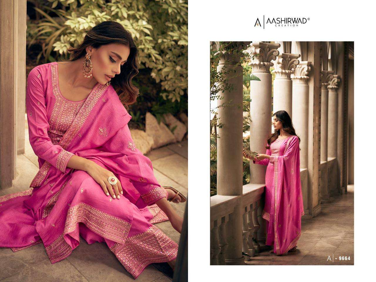 ZEEYA BY AASHIRWAD CREATION 9664 TO 9669 SERIES MYNTRA SILK DRESSES