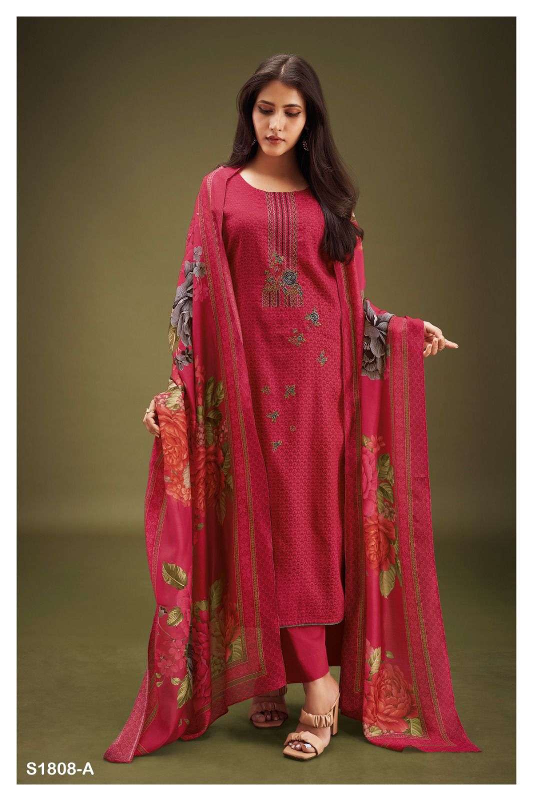 ganga keya 1234 premium wool pashmina dress material collection wholesale  price