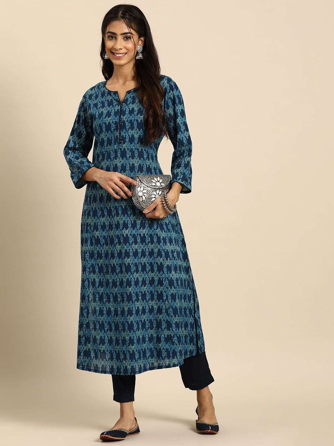 BANDHAN BY S3FOREVER BRAND - TRENDY PRINTED PURE COTTON(60-60) KURTI WITH  JAIPURI PRINTS - WHOLESALER AND DEALER
