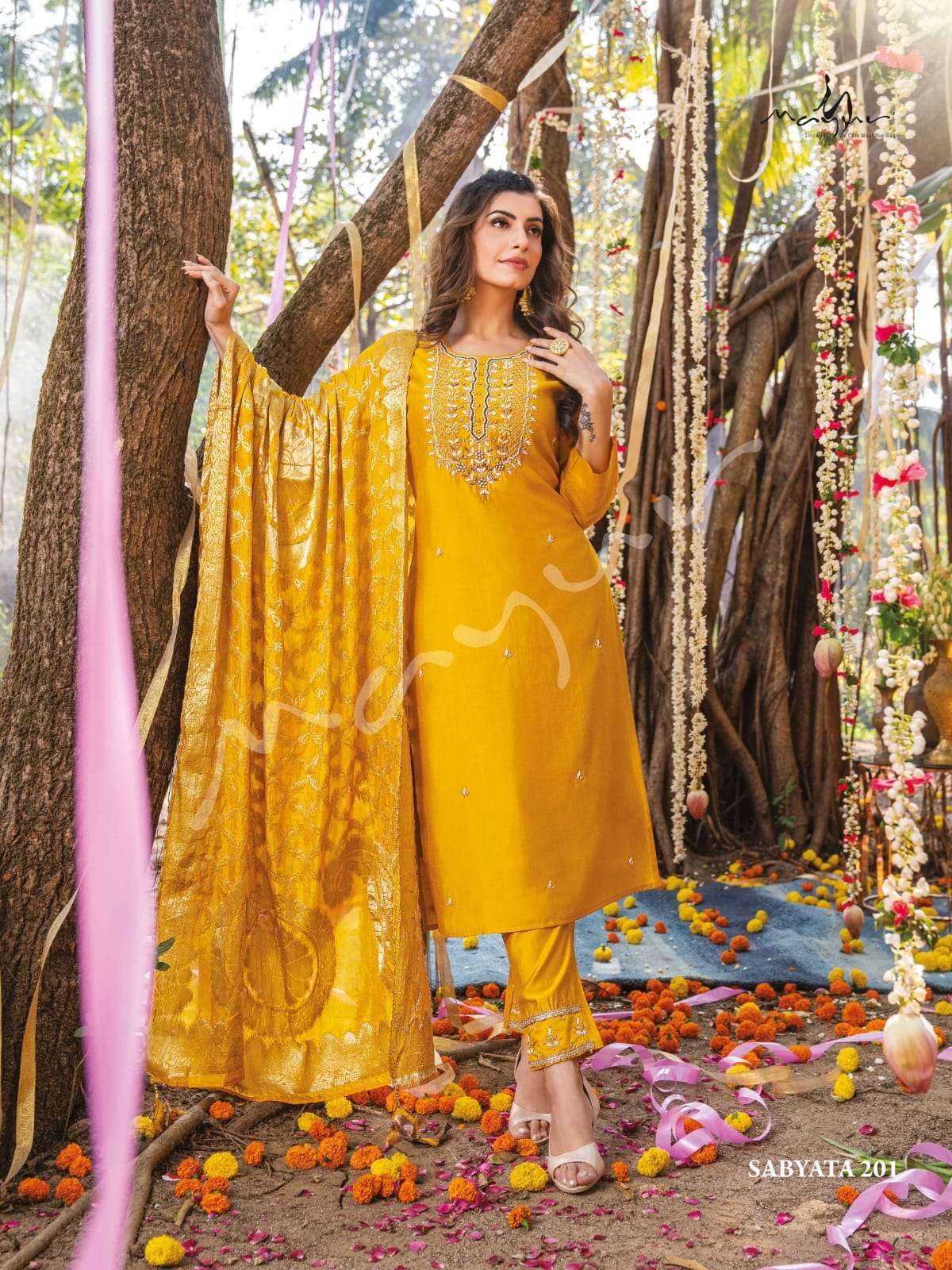 SABYATA VOL 2 BY MAYUR VISCOUSE SILK EMBROIDERY STICHED DRESSES