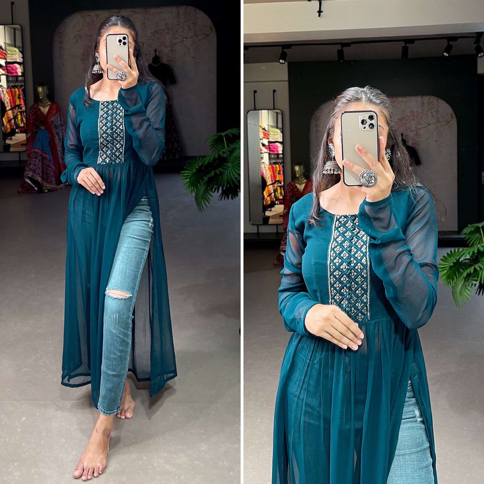 Zaha Zarina Vol 3 Georgette Dress Material Online Suits Supplier