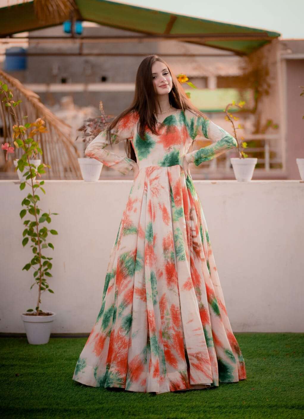 Buy online Floral Maxi Dress from western wear for Women by Aks for ₹819 at  52% off | 2024 Limeroad.com