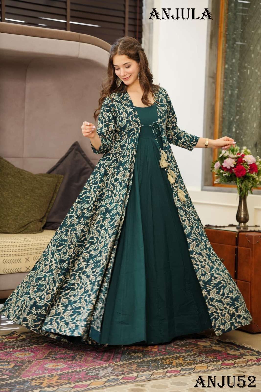 Kurti long ungloved koti design