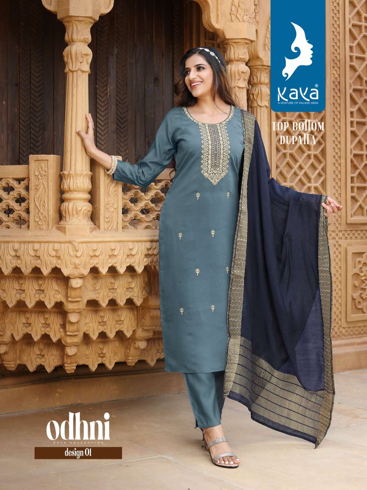 ODHANI BY KAYA 01 TO 08 SERIES DESIGNER ROMAN SILK PRINTED DRESSES