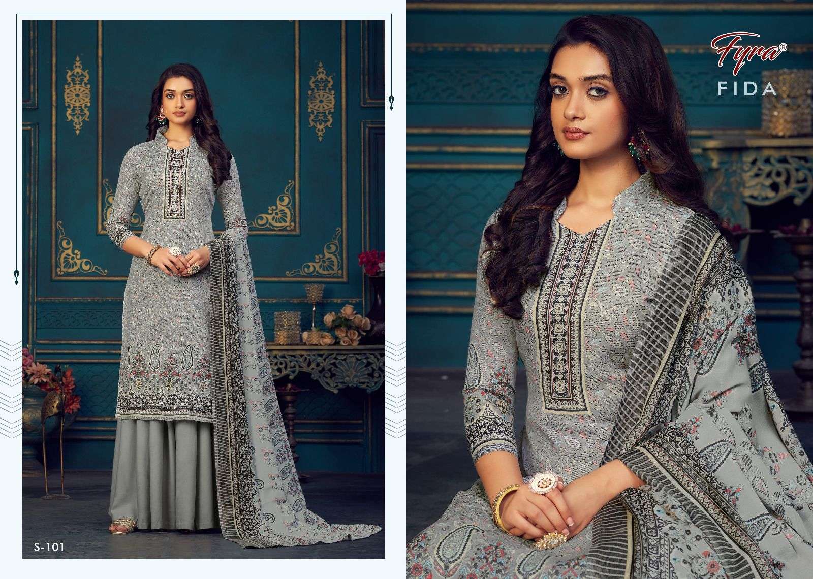 FIDA BY FYRA 1001 TO 110 SERIES DESIGNER COTTON EMBROIDERY DRESSES