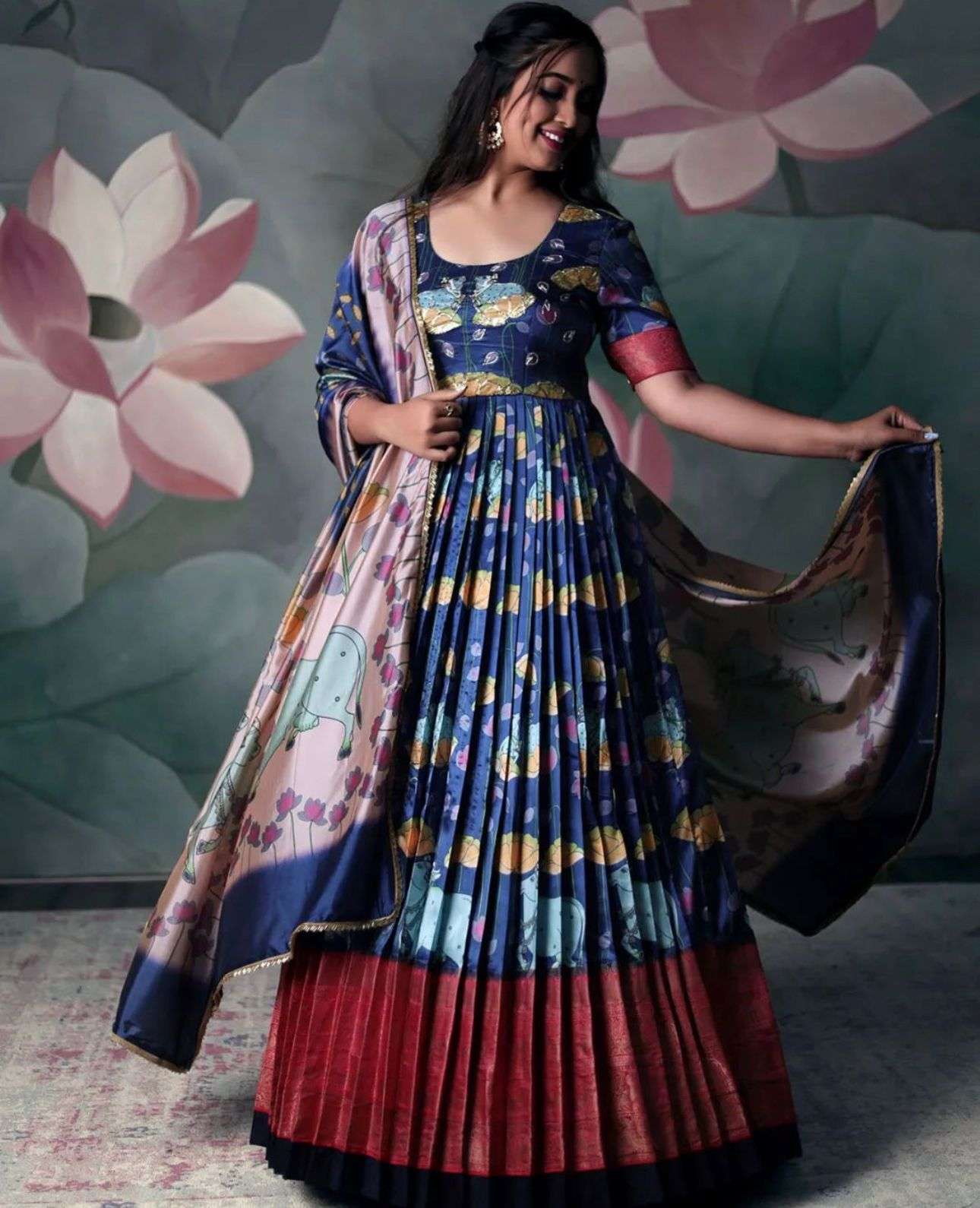 Wonderous Fancy Fabric Designer Gown