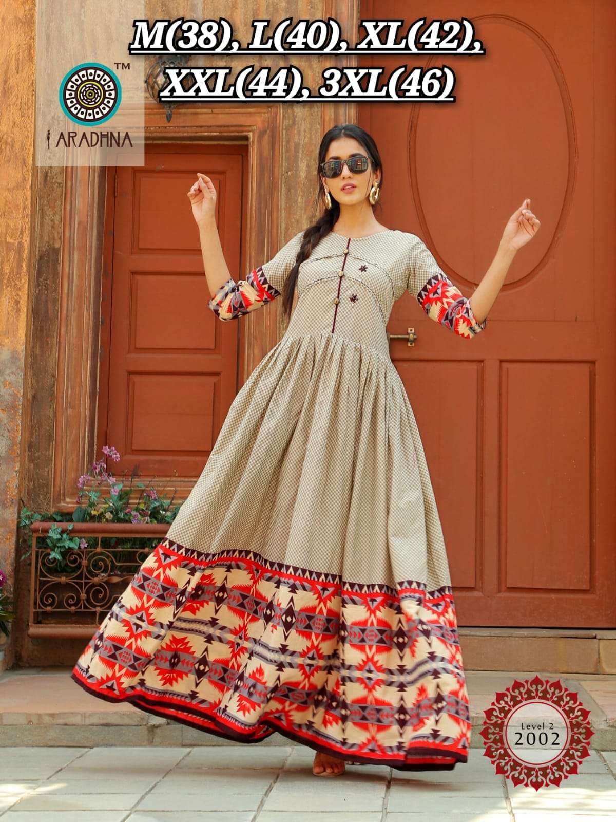 LEVEL COLLECTION BY ARADHNA FASHION DESIGNER COTTON LONG KURTIS