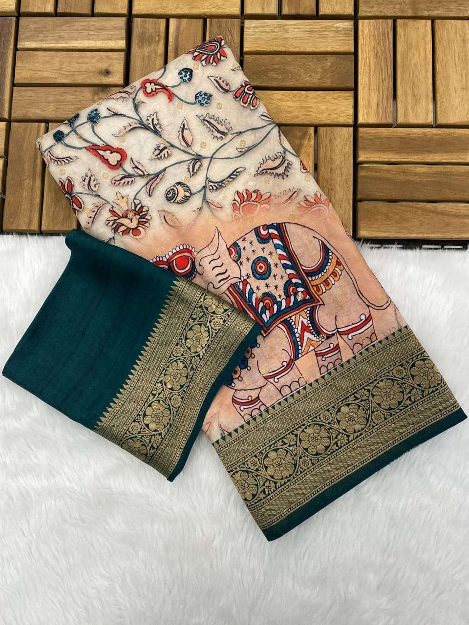 PICHWAI VOL 1 BY ASLIWHOLESALE VISCOSE DOLA SILK KALAMKARI SAREES
