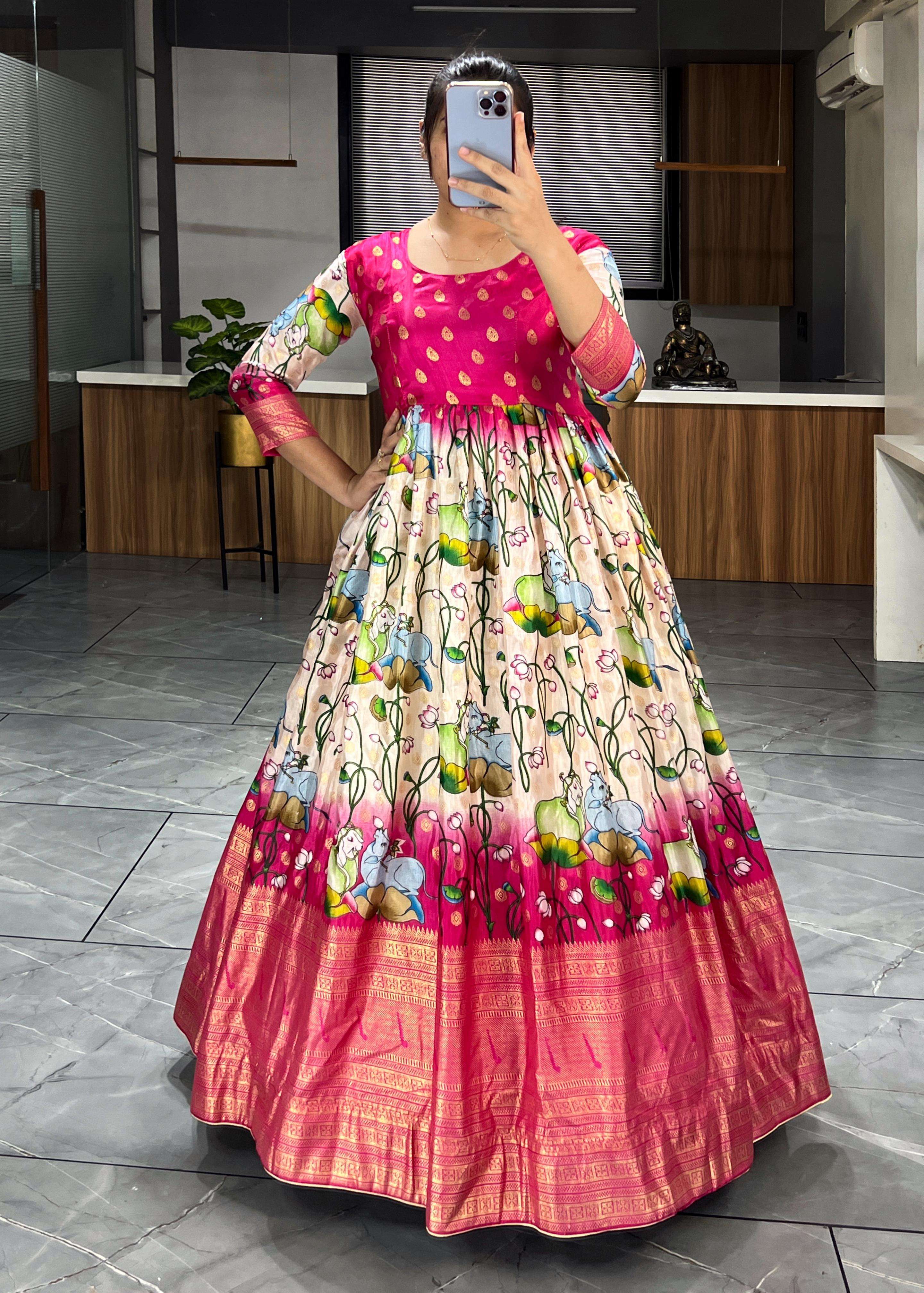 Silk dress designs images hotsell