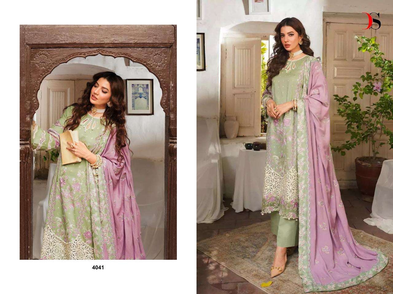 ELAF LUXURY VOL 2 BY DEEPSY SUITS 4041 TO 4044 SERIES RAYON COTTON PAKISTANI DRESSES