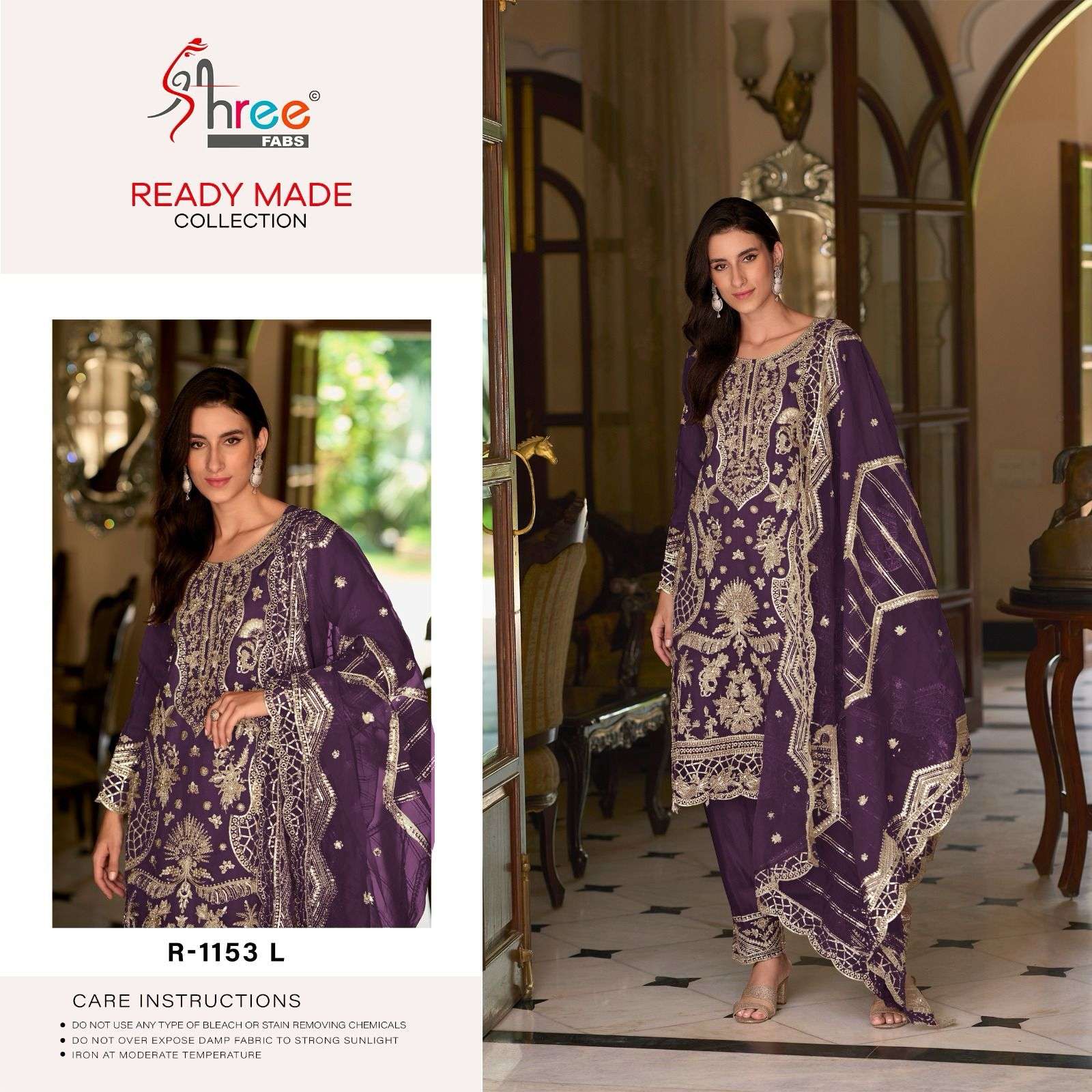 R-1153 COLOURS BY SHREE FABS 1153-I TO 1153-L SERIES ORGANZA
