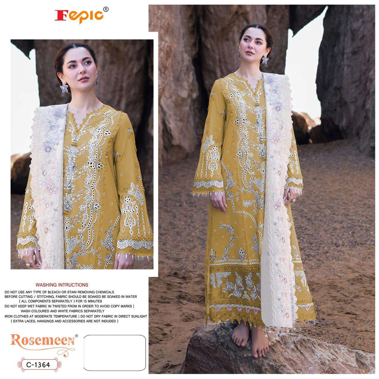 ROSEMEEN C-1812 COLOURS BY FEPIC DESIGNER COTTON EMBROIDERY DRESSES