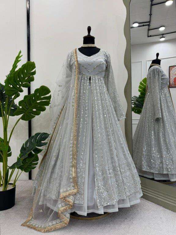 6453 HIT COLOUR BY ASLIWHOLESALE DESIGNER PURE FAXU GEROGETTE LEHENGAS-00242