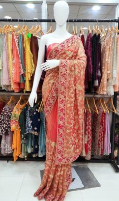 8571 COLOUR BY ASLIWHOLESALE DESIGNER PURE FANCY NET EMBROIDERY SAREES-00103