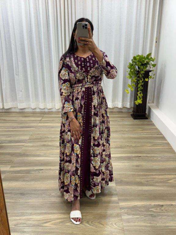 DN-435 BY ASLIWHOLESALE DESIGNER PURE RAYON EMBROIDERY GOWNS