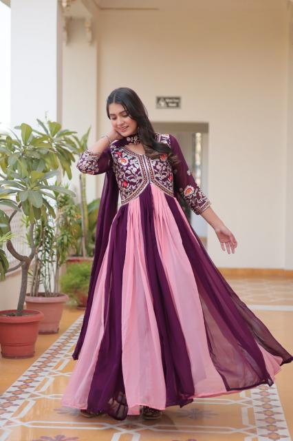 RM-079 BY ASLIWHOLESALE DESIGNER PURE FAUX GEROGETTE GOWNS