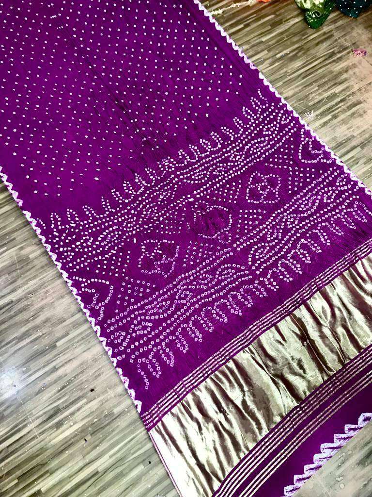 SUHASINI BY ASLIWHOLESALE DESIGNER PURE SILK BANDHEJ SAREES-00125