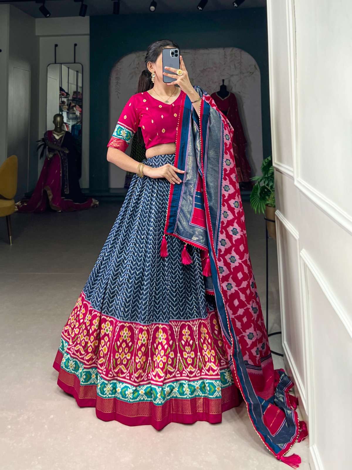 1206 BY ASLIWHOLESALE DESIGNER PURE TUSSAR SILK LEHENGAS 