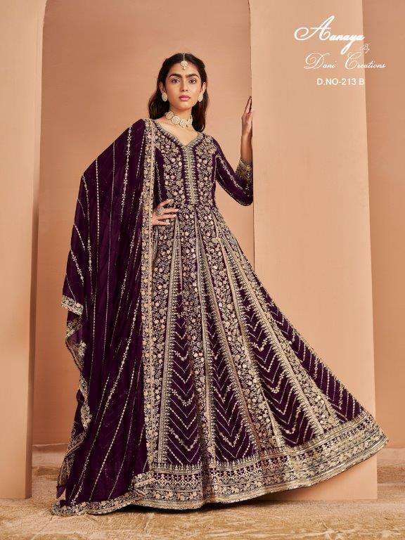 AANAYA VOL-213 BY DANI CREATION PURE FAUX GEORGETTE GOWNS-00274