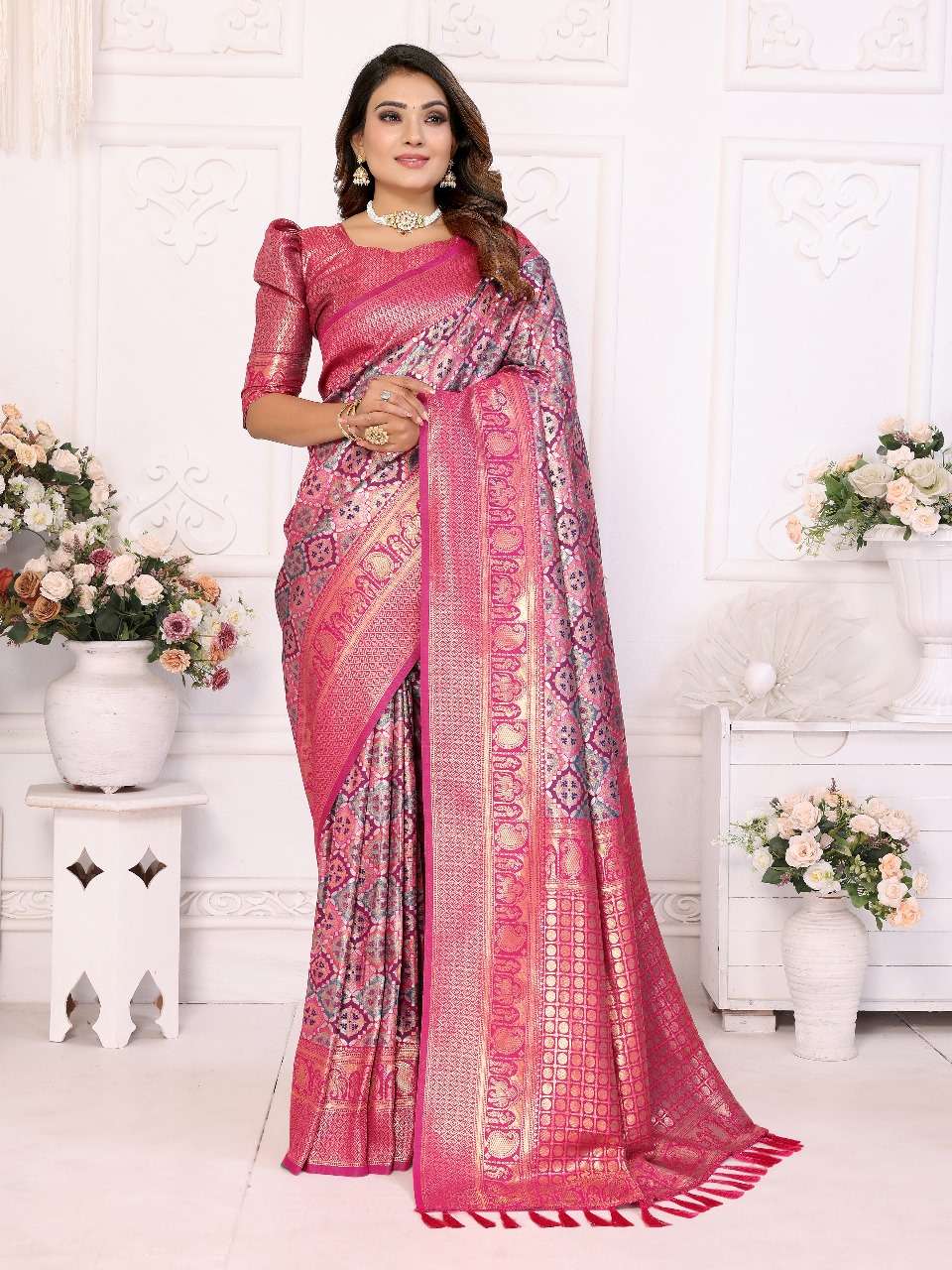 CHATURI VOL-02 BY ASLIWHOLESALE DESIGNER FANCY ZARI WEAVING SAREES-00125