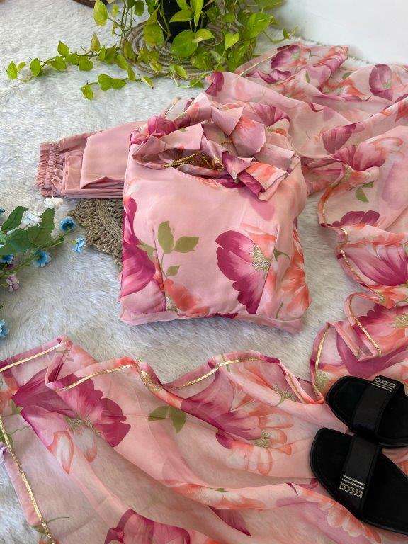 DN-433 COLOURS BY ASLIWHOLESALE DESIGNER PURE ORGANZA SILK PRINTED GOWN-00232