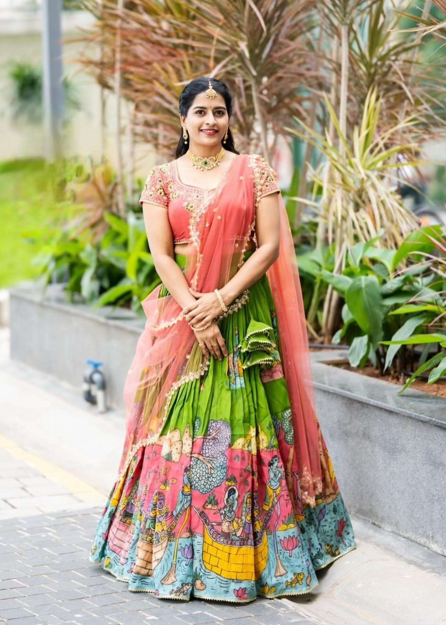 PC-488 HIT DESIGN BY ASLIWHOLESALE DESIGNER FANCY COTTON PRINTED LEHENGAS