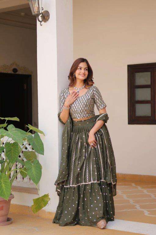RM-086 BY ASLIWHOLESALE DESIGNER PURE FAUX GEORGETTE EMBROIDERY LEHENGHAS-00236