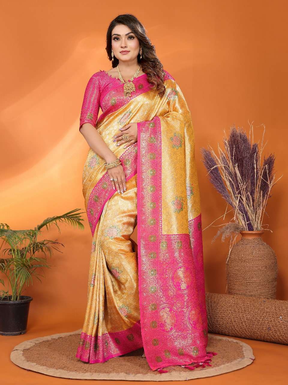 SAROZ BY ASLIWHOLESALE DESIGNER PURE TISSUE SILK EMBROIDERY SAREES -00125