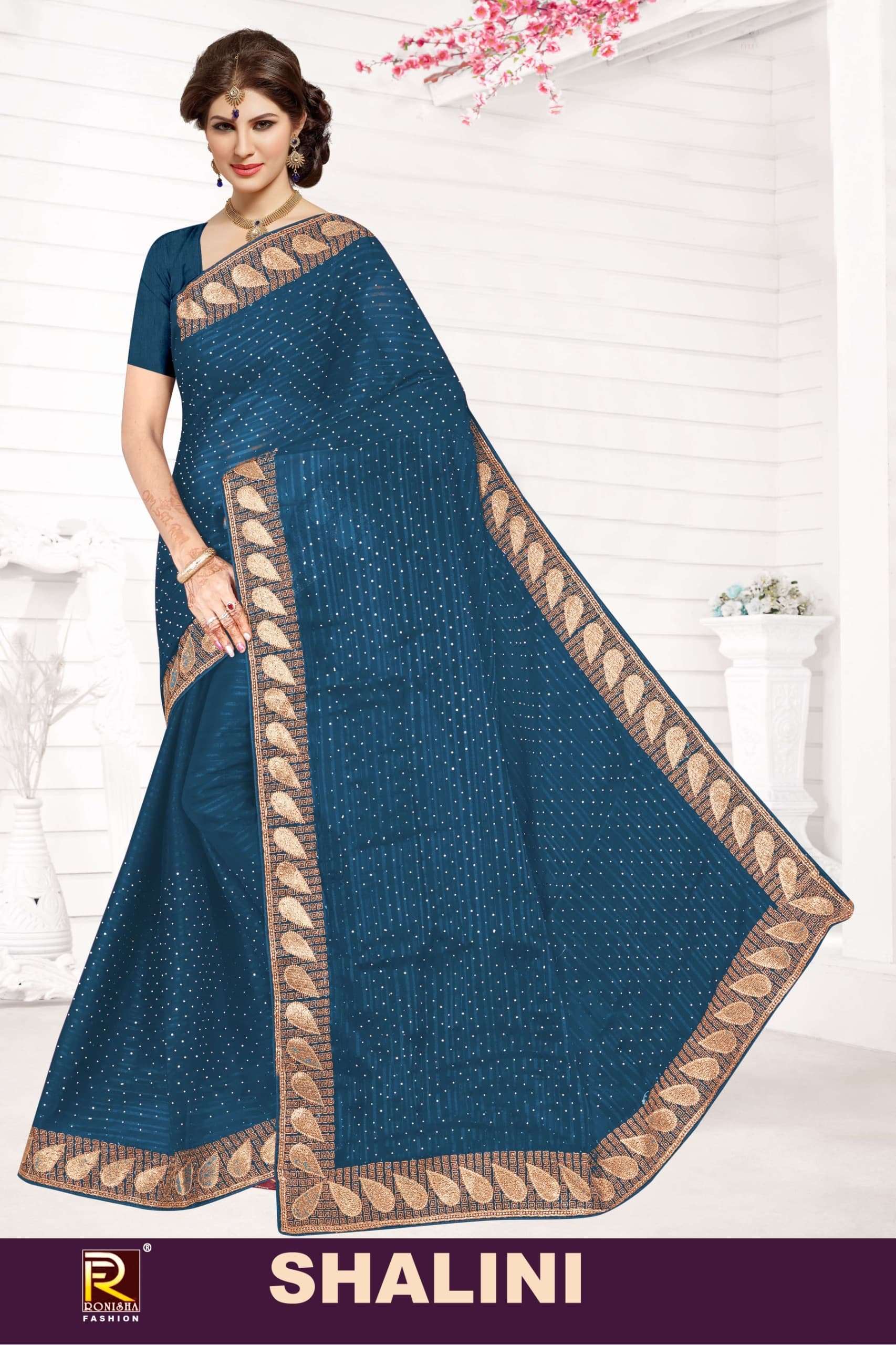 SHALINI VOL-02 BY RONISHA FASHION PURE FANCY TAM TAM EMBROIDERY SAREES 