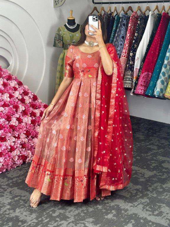 8072 HIT COLOUR BY ASLIWHOLESALE DESIGNER PURE KOTA SILK EMBROIDERY DRESSES-00241