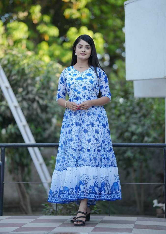 8103 COLOUR BY ASLIWHOLESALE DESIGNER PURE FANCY GEORGETTE EMBROIDERY KURTIS-00135