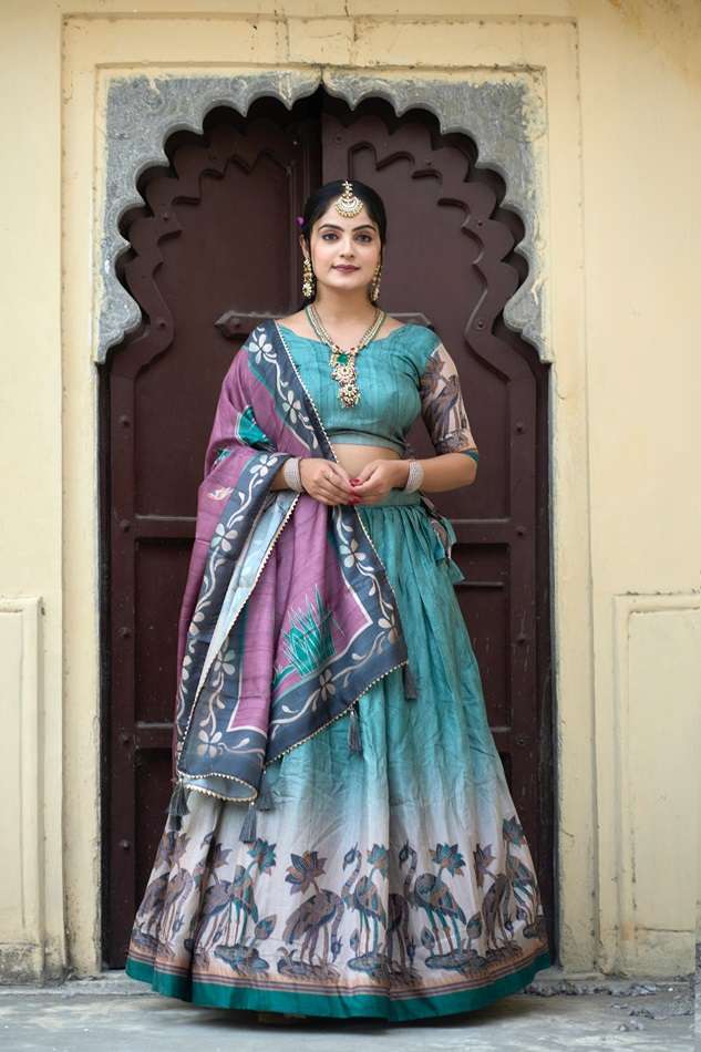 9019 COLOUR BY ASLIWHOLESALE DESIGNER PURE FANCY SILK EMBROIDERY LEHENGAS-00135