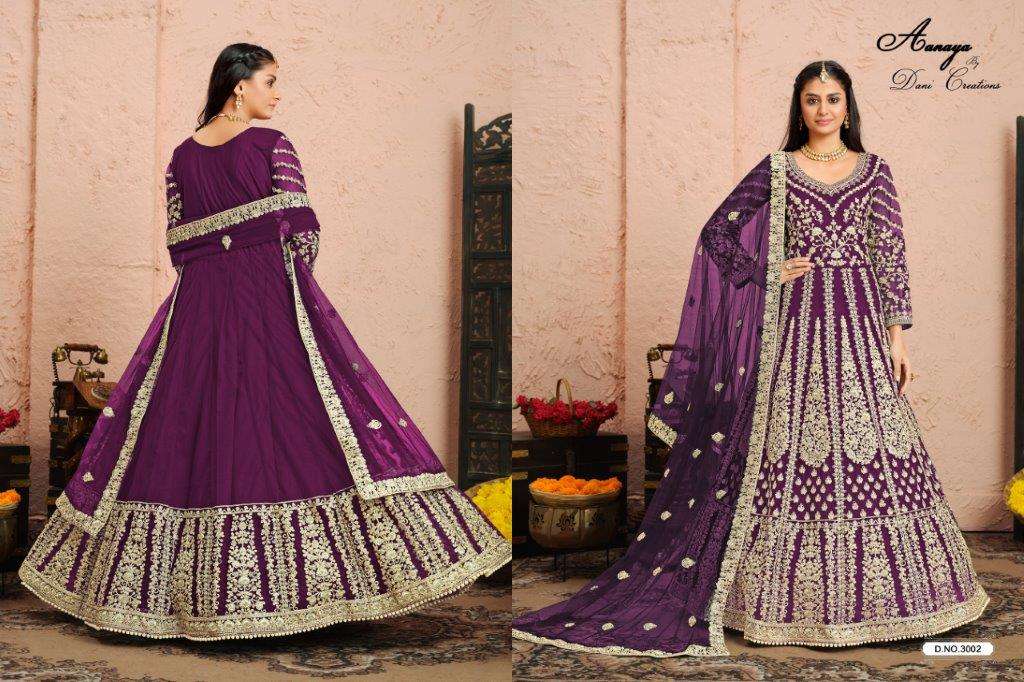 AANAYA VOL-130 BY DANI CREATION PURE NET PAKISTANI DRESSES-00274