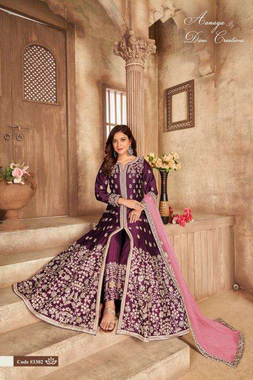 AANAYA VOL-133 BY DANI CREATION PURE ART SILK PAKISTANI DRESSES-00274