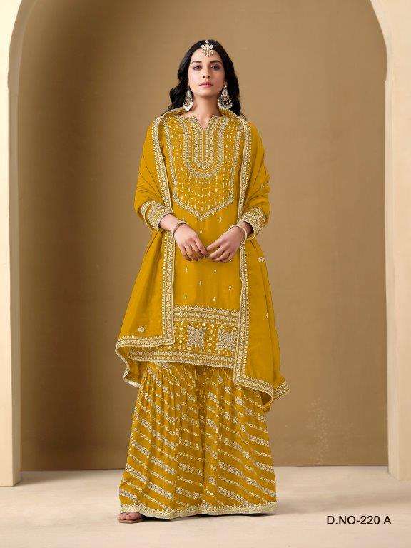AANAYA VOL-220 BY DANI CREATION 220-A TO 220-D SERIES PURE SILK  PAKISTANI DRESSES-00274