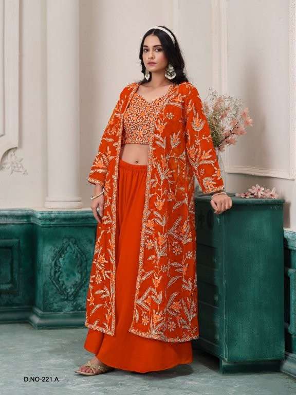 AANAYA VOL-221 BY DANI CREATION PURE FAUX GEORGETTE SHARARA DRESSES-00274