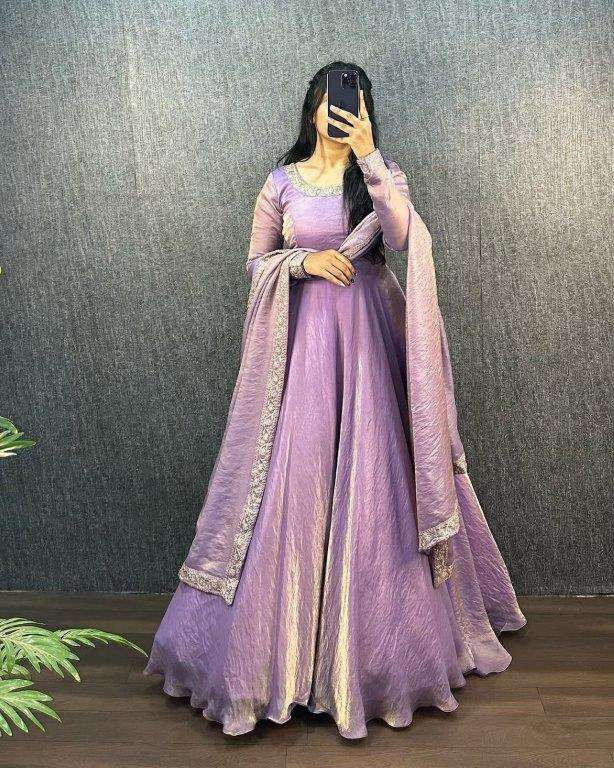 AGNI JWALA BY ASLIWHOLESALE DESIGNER PURE SILK EMBROIDERY GOWNS-00251