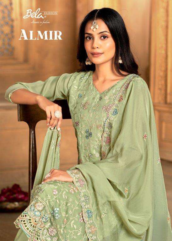 ALMIR BY BELA FASHION 8154 TO 8159 SERIES PURE ORGANZA EMBROIDERY DRESSES-00028