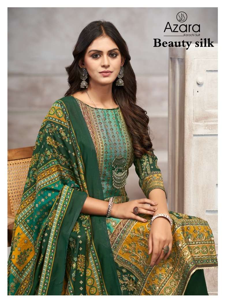 AZARA BEAUTY SILK BY RADHIKA FASHION 51001 TO 51004 SERIES MUSLIN DRESSES-00011